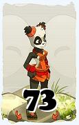 Un personaje del juego Dofus, Pandawa-Aire, de nivel 73