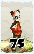 Un personaje del juego Dofus, Pandawa-Aire, de nivel 75