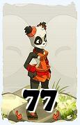 Un personaje del juego Dofus, Pandawa-Aire, de nivel 77