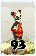 Un personaje del juego Dofus, Pandawa-Aire, de nivel 93