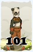 Un personaje del juego Dofus, Pandawa-Aire, de nivel 101