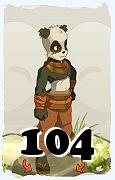 Un personaggio del gioco Dofus, Pandawa-Aria, al livello 104