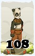 Un personaje del juego Dofus, Pandawa-Aire, de nivel 108