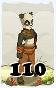 Un personaje del juego Dofus, Pandawa-Aire, de nivel 110