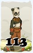 Un personaje del juego Dofus, Pandawa-Aire, de nivel 113