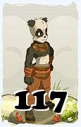 Un personaggio del gioco Dofus, Pandawa-Aria, al livello 117