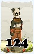 Un personaje del juego Dofus, Pandawa-Aire, de nivel 124