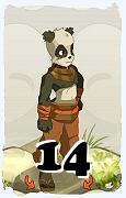 Un personaje del juego Dofus, Pandawa-Aire, de nivel 14