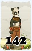 Un personaggio del gioco Dofus, Pandawa-Aria, al livello 142