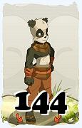 Un personaggio del gioco Dofus, Pandawa-Aria, al livello 144