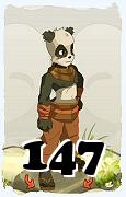 Un personaggio del gioco Dofus, Pandawa-Aria, al livello 147