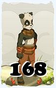 Un personaje del juego Dofus, Pandawa-Aire, de nivel 168