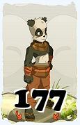 Un personaje del juego Dofus, Pandawa-Aire, de nivel 177