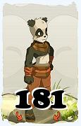 Un personaje del juego Dofus, Pandawa-Aire, de nivel 181