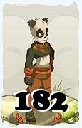 Un personaje del juego Dofus, Pandawa-Aire, de nivel 182