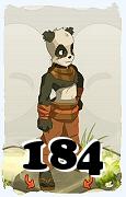 Un personaje del juego Dofus, Pandawa-Aire, de nivel 184