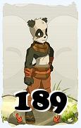 Un personaje del juego Dofus, Pandawa-Aire, de nivel 189