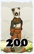 Un personnage du jeu Dofus, Pandawa-Air, au niveau 200