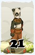 Un personaggio del gioco Dofus, Pandawa-Aria, al livello 21