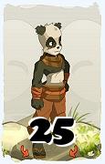 Un personaje del juego Dofus, Pandawa-Aire, de nivel 25