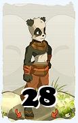 Un personnage du jeu Dofus, Pandawa-Air, au niveau 28