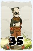 Un personnage du jeu Dofus, Pandawa-Air, au niveau 35