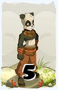 Un personaje del juego Dofus, Pandawa-Aire, de nivel 5