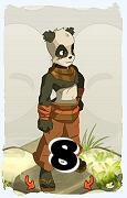 Un personaggio del gioco Dofus, Pandawa-Aria, al livello 8