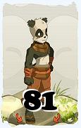 Un personaje del juego Dofus, Pandawa-Aire, de nivel 81