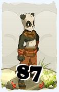 Un personaje del juego Dofus, Pandawa-Aire, de nivel 87