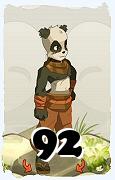 Un personaje del juego Dofus, Pandawa-Aire, de nivel 92