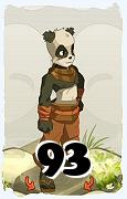 Un personaje del juego Dofus, Pandawa-Aire, de nivel 93