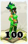 Un personaje del juego Dofus, Pandawa-Aire, de nivel 100