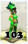 A Dofus character, Sadida-Air, by level 103