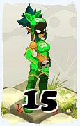 A Dofus character, Ecaflip-Air, by level 15