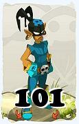 Um personagem do jogo Dofus, Enutrof-Ar, de nivel 101