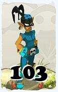 Um personagem do jogo Dofus, Roublard-Ar, de nivel 103