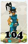 Um personagem do jogo Dofus, Roublard-Ar, de nivel 104