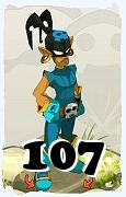 Um personagem do jogo Dofus, Roublard-Ar, de nivel 107