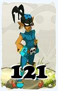 Um personagem do jogo Dofus, Roublard-Ar, de nivel 121