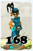 Um personagem do jogo Dofus, Roublard-Ar, de nivel 168