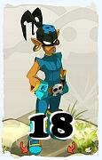 A Dofus character, Rogue-Air, by level 18