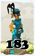 Um personagem do jogo Dofus, Roublard-Ar, de nivel 183