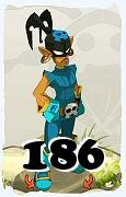 A Dofus character, Rogue-Air, by level 186