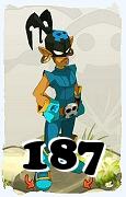 Um personagem do jogo Dofus, Roublard-Ar, de nivel 187