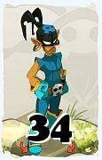 A Dofus character, Rogue-Air, by level 34