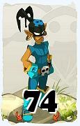 A Dofus character, Rogue-Air, by level 74