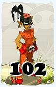 Un personnage du jeu Dofus, Féca-Air, au niveau 102