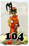 Um personagem do jogo Dofus, Roublard-Ar, de nivel 104