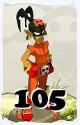 Un personnage du jeu Dofus, Roublard-Air, au niveau 105